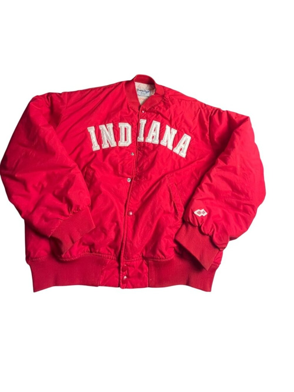 Vintage 80s 90’s Swingster Indiana Hoosiers Red Supplex Bomber Jacket Mens L USA